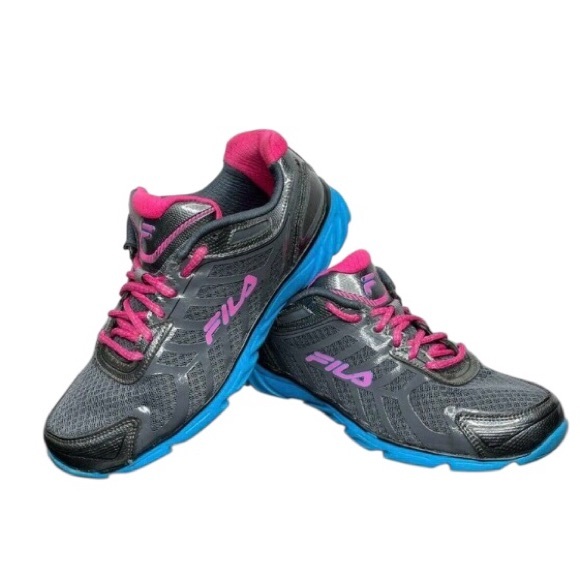 Fila Shoes - Fila RN 91175 Gray/Pink/Blue Running Training Shoes Size 9.5 —#072